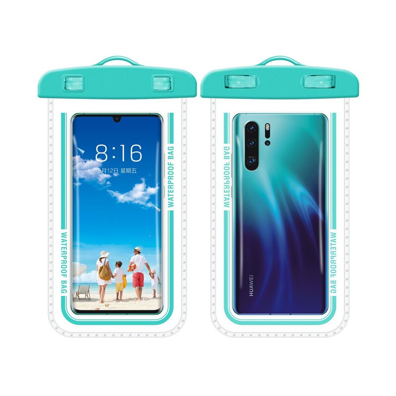 Funda de teléfono impermeable natación Airbag buceo flotante bolsa del teléfono móvil titular bolsa seca por debajo de 7,2 pulgadas Bolsa de playa anticaída