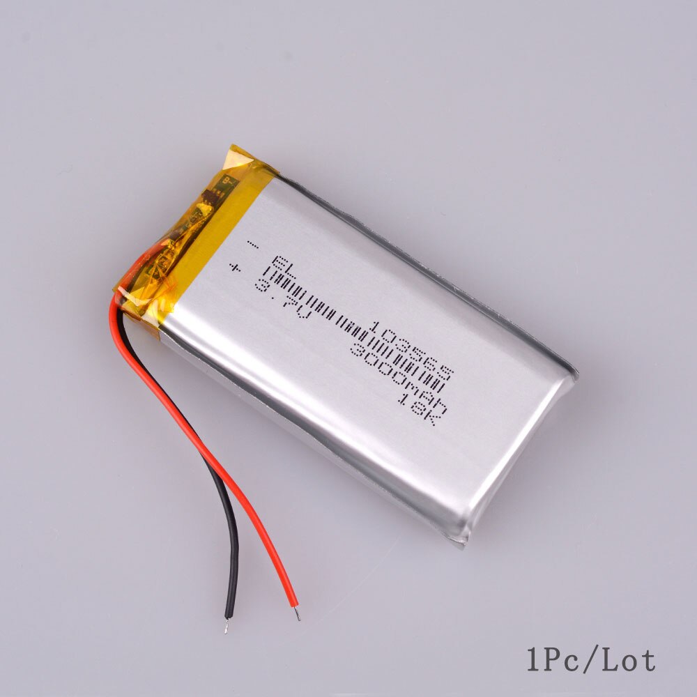 103565 3.7v 3000mAh li-ion Lipo cells Lithium Li-Po Polymer Rechargeable Battery interphone Mobile devices Bluetooth speaker: 1PC