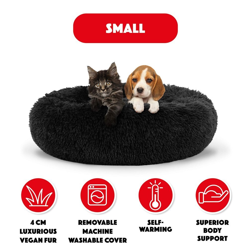 Pet Nest Bed Cats And Dogs Round Plush Material Winter Practical Pet Mats Suitable For Small And Medium Pets