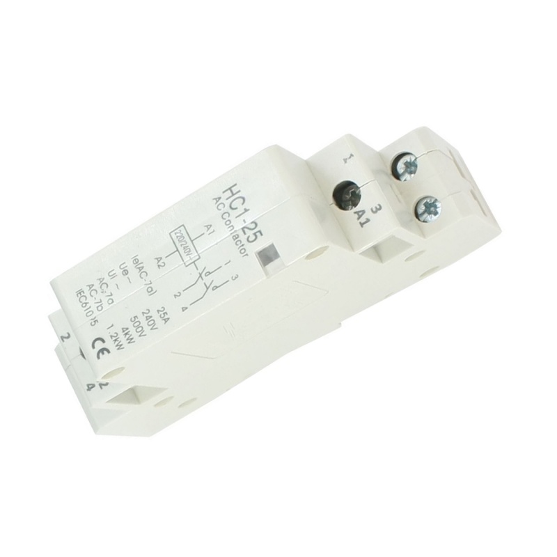 AC 240V 25A 2 Reed AC Contactor 2P Closed Domestic 35 mm DIN Rail