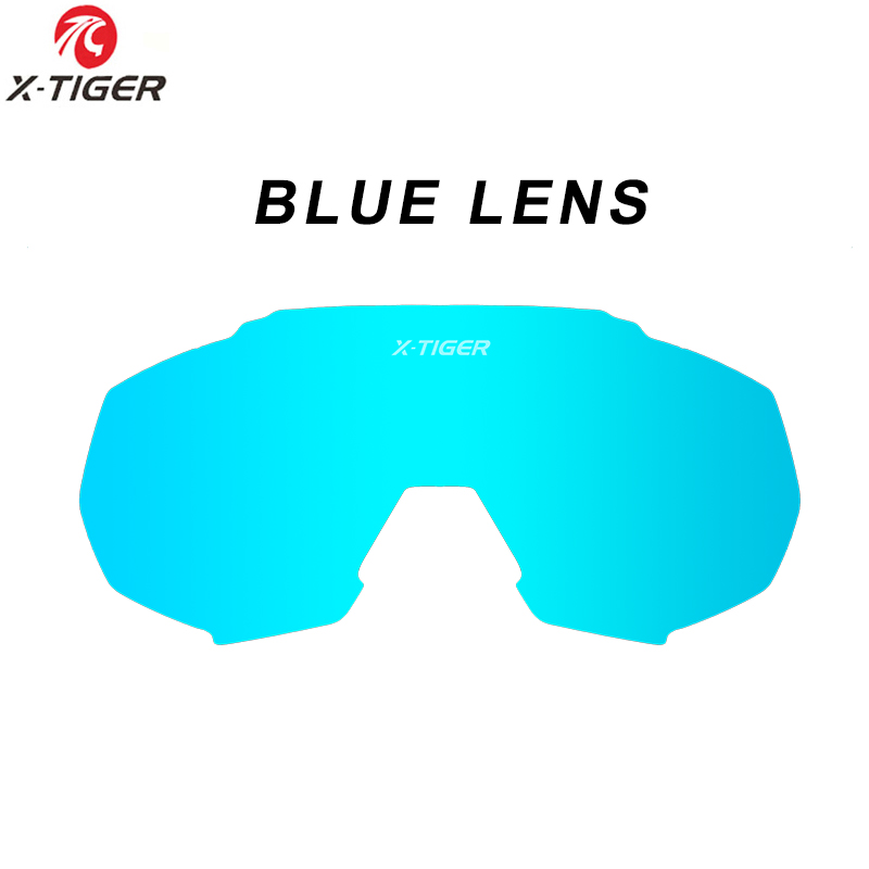X-TIGER GPA Radfahren Gläser Zubehör Photochrome Objektiv Bike Sonnenbrille Füße Polarisierte Objektiv Ersatz Linse Myopie Rahmen: Blue lens