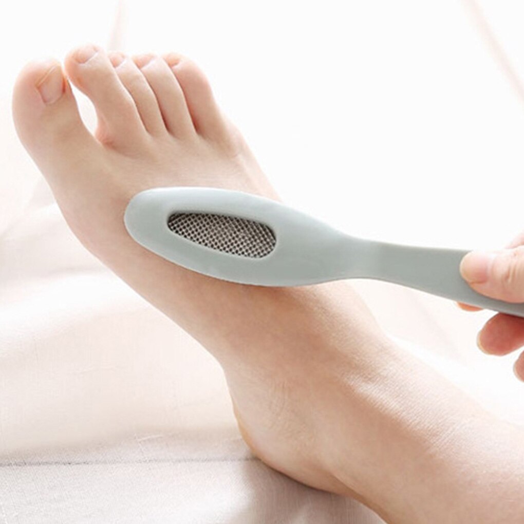 Pedicure Foot File Stainless Steel Foot Pedicure Tool Plastic Handle Dead Skin Remover Color Random