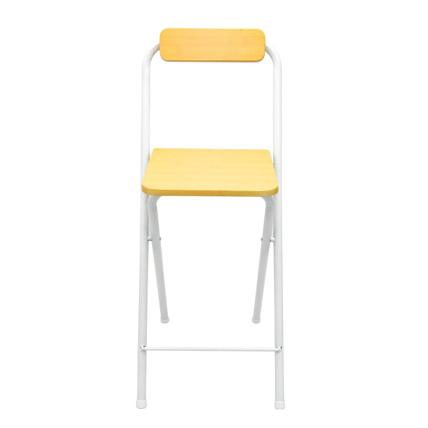 0059A Folding Tall Stool Living Room Wood High Stool Portable Household Bar Backrest Chair High Foot Leisure Chair