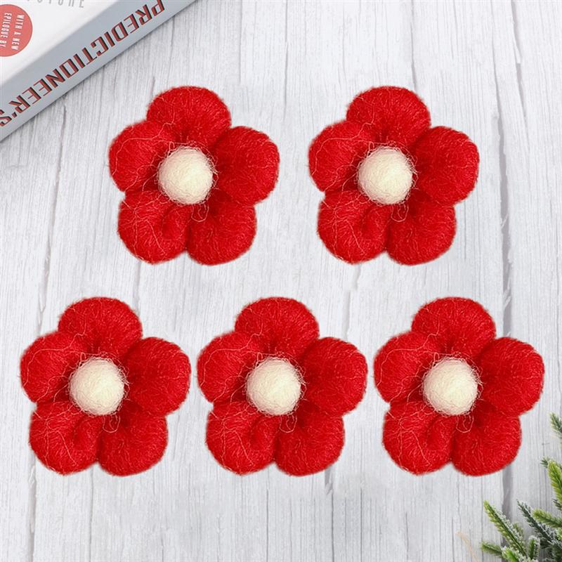 Broche de fieltro en forma de flor para niños, alfileres adorables con broche para niños, ropa de ramillete, 5 uds.