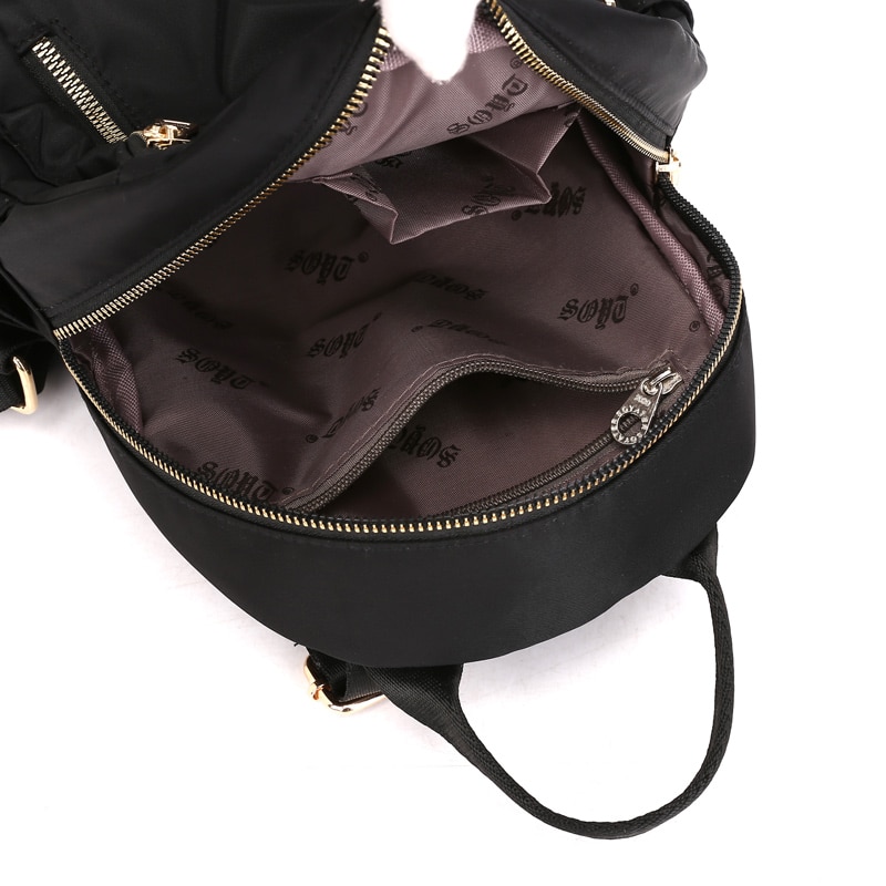 Mochila pequeña de nailon para mujer, morral pequeño de nailon resistente al agua, con de flores, de viaje, multifunción, para playa, mochila escolar