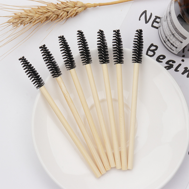 50 stuks bamboe handvat wimperborsteltjes mascara borsteltjes applicators wimperverlenging borsteltjes wenkbrauw krulborsteltjes make-up tool