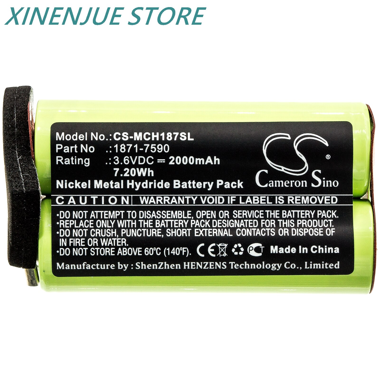 Batterie pour tondeuse électrique 3.6V/2000mAh 1871-7590, pour Moser ChromStyle 1871,Super sans fil 1872, Wella Academy ChromStyle: Default Title