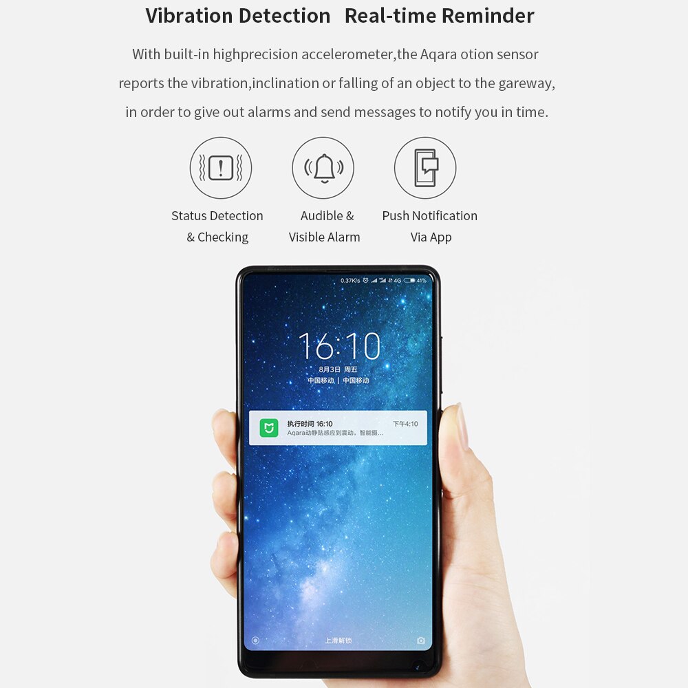 Aqara Vibration Sensor Shock Sensor Vibrator Zigbee Gateway Smart Alarm Motion Sensor Detection for Xiaomi Mijia APP