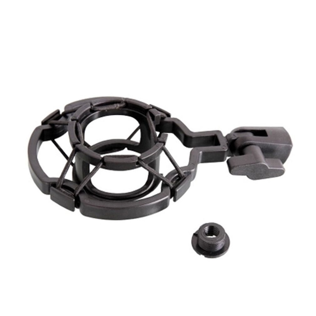 Universal Condenser Microphone Mic Shock Mount Holder Studio Recording Bracket For Large Diaphram Mic Clip Black