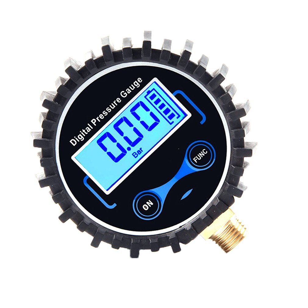 Thread Size Tire Pressure Air Tool Digital Display Head Tire Inflation Tool Digital Tire Pressure Instrument: Silver