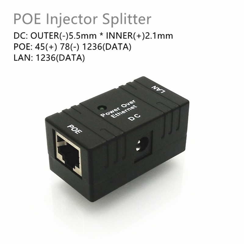 10/100Mbps POE Power Over Ethernet POE combiner RJ45 Injector Splitter Wall Mount Adapter For CCTV IP Camera Networking
