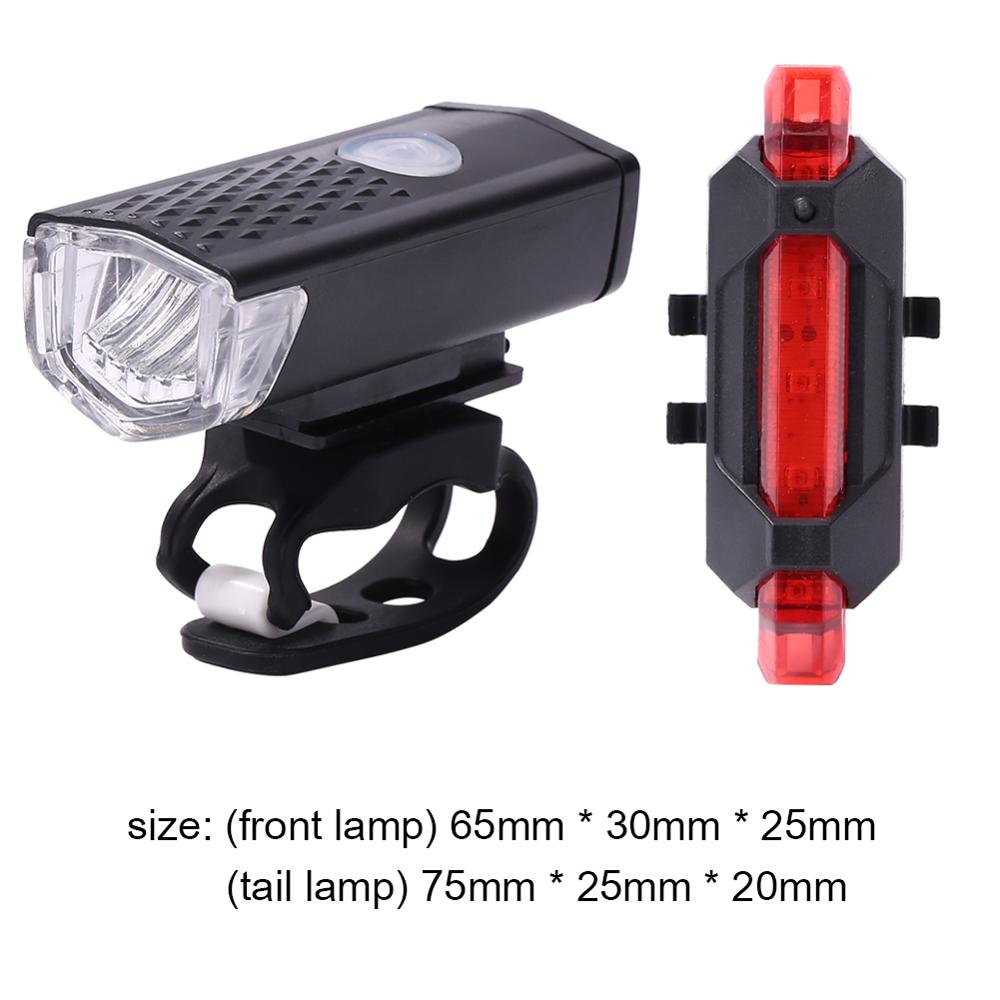 Raypal 3W USB Rechargeable Rear Bicycle Light WaterProof Taillight Cycling: front and tail