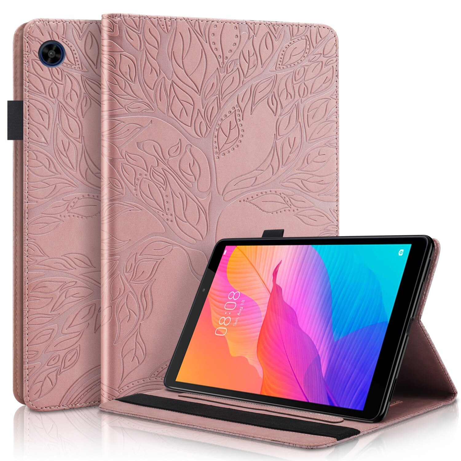 3d träd präglade coque för huawei matepad  t8 fodral kobe 2-l03 kob 2-l09 surfplatta för huawei mate pad  t8 fodral funda  t 8 capa 8.0: Rosa guld