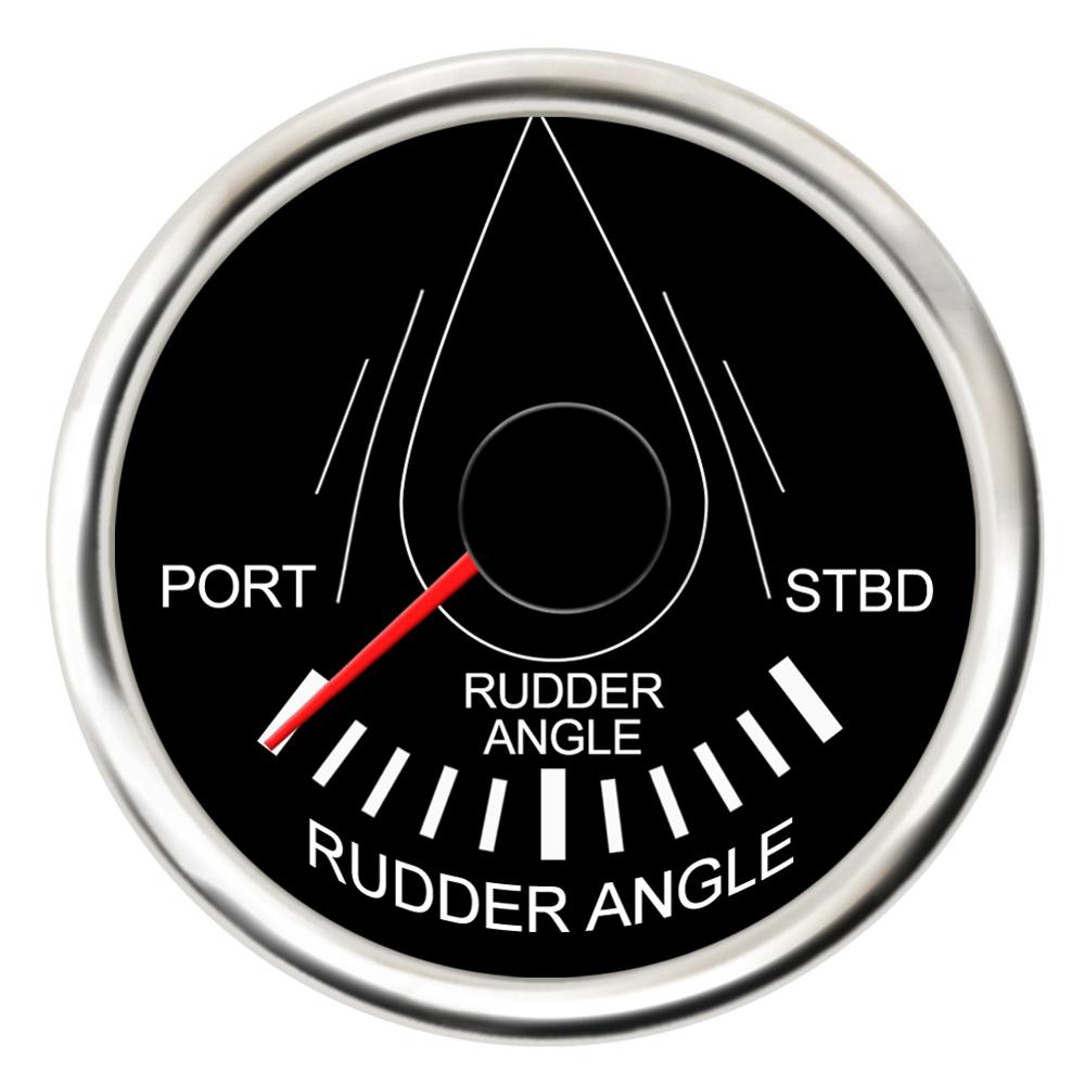52 mm Black Boat Rudder Angle Indicator Gauge and Sender for Yacht Marine Autopilot Rudder Position Indicator with Red Backlight: BS   0-190 ohm