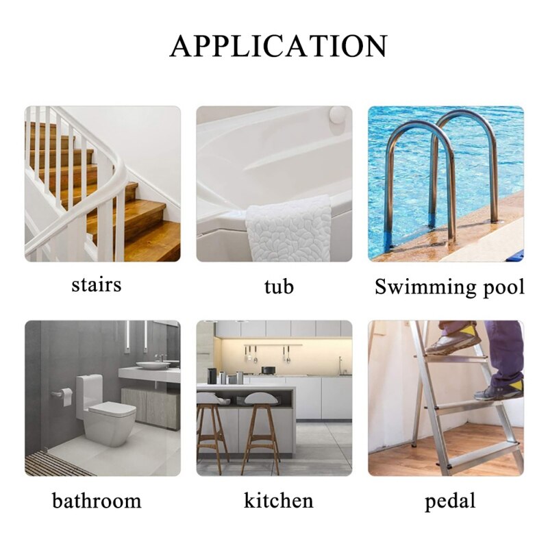 20pcs Anti-Slip Shower Stickers Bath Safety Strips Waterproof Non Slip Strips Stickers for Bathtubs Showers Stairs Floor Kitchen