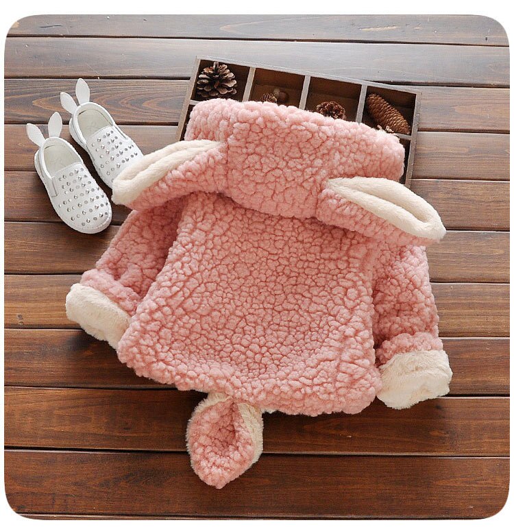 Baby Winter Warme Jassen Sneeuw Jas Voor Meisjes Kinderen Bont Snowsuit Meisje Overjas Katoen Gevoerde Baby Fluwelen Dikke Truien 1 2 Jaar: pink color / 24M