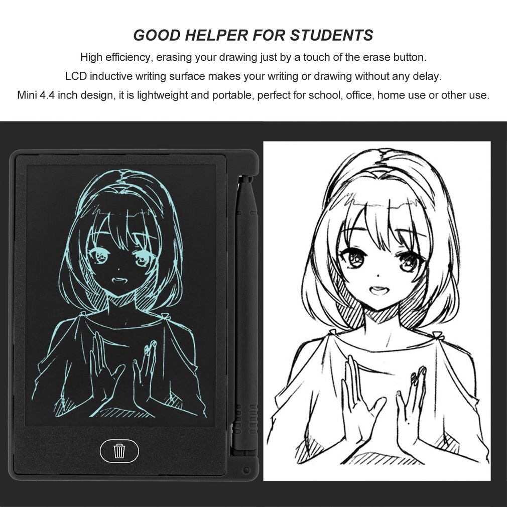 4.4 inch Mini Writing Tablet Digital LCD Drawing Notepad Electronic Practice Handwriting Painting Tablet Pad for Kids