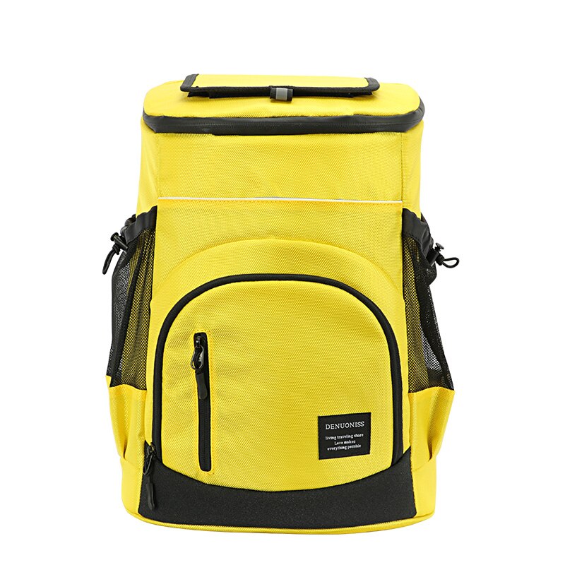 Zaino termico da campeggio zaino pranzo borsa isolata zaino per frigorifero isotermico borsa per porta alimenti borse da picnic grandi da 33 litri: giallo