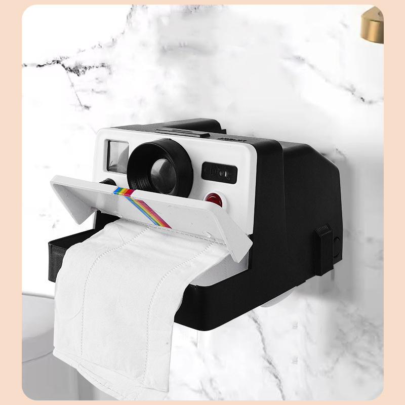 Retro Camera Toilet Paper Roll Holder Wall Mounted Toilet Paper Holder Paper Dispenser for Bathroom Tissue , toilette appareil