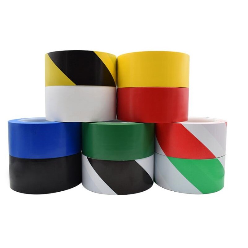 Pvc aviso à terra adesivo não-poeira oficina marco fita preto amarelo impermeável wear-resistant zebra crossing stripe