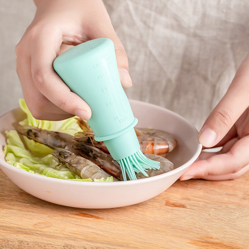 Resistant Baking Oil Control Barbecue Brush Silicone Oil Bottle Brush With Cover Oil Pastry Kitchen Baking BBQ Tool Kitchen Tool