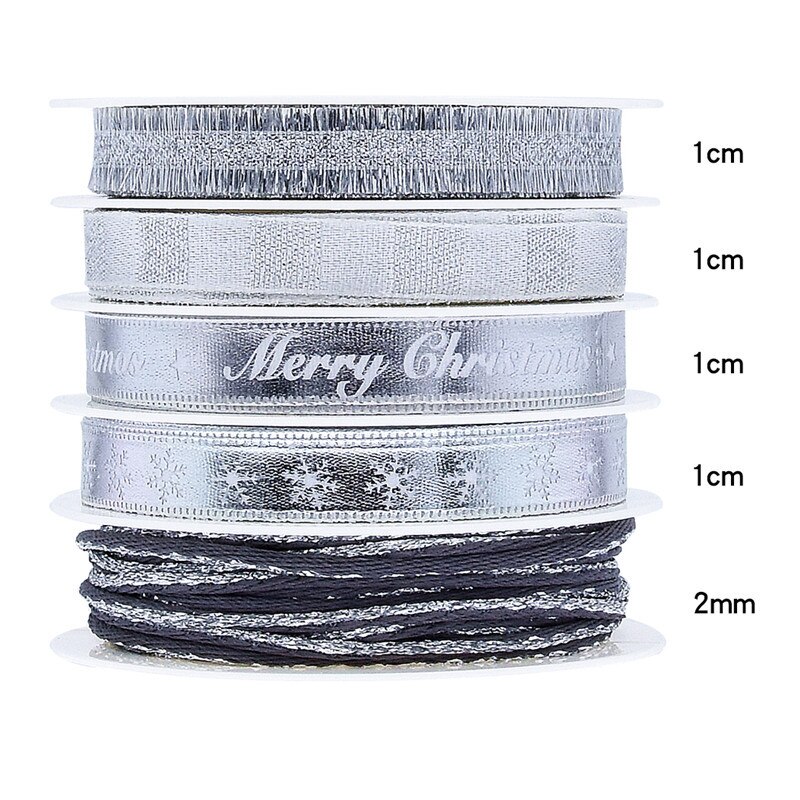 Polyester Weihnachten Thema Druck Band Set Home Textil Handwerk Dekoration Band 5 Meter/Farbe TJ1382
