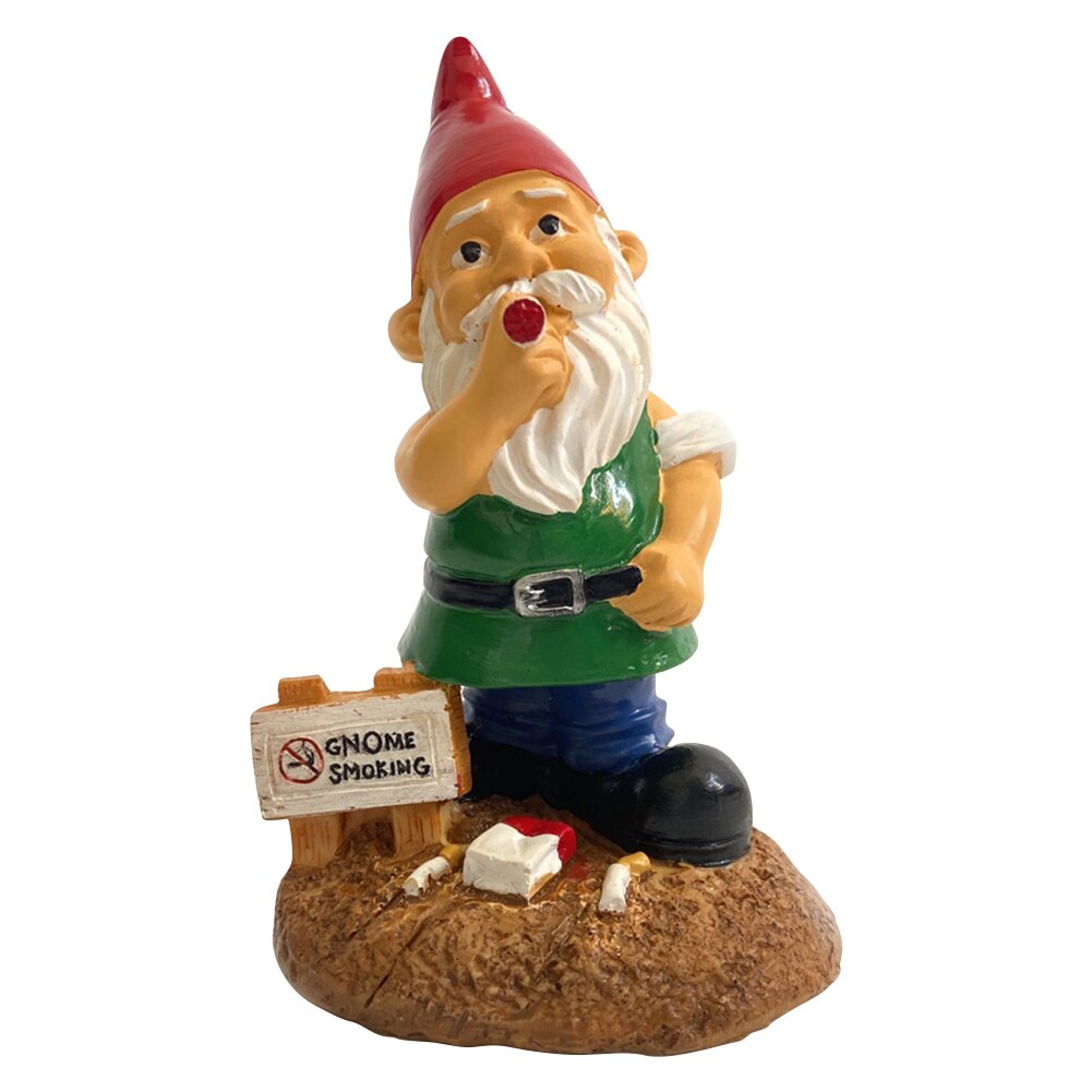 Funny Gnome Ornaments Garden Gnome Statues Resin Dwarf with Cannon Sculpture Yard Decoration Home Garden Statue Decoration: G