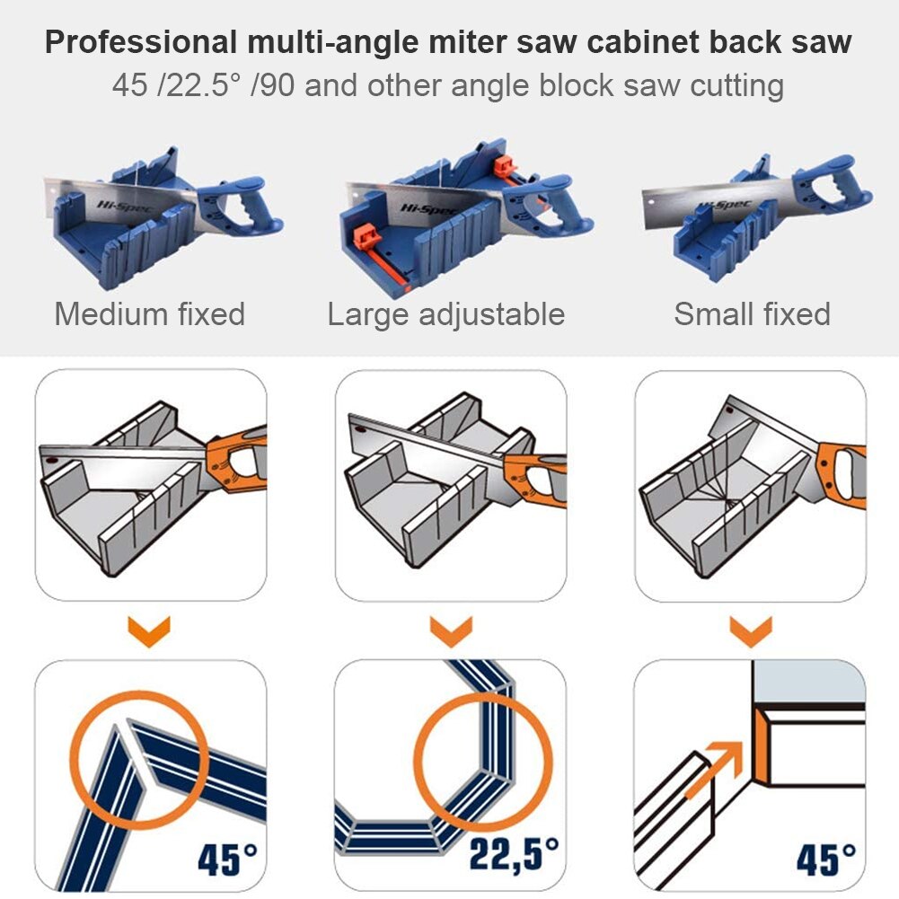 Houtbewerking Vastklemmen Mitre Doos Diagonaal Saw Kast 45 90 Graden Saw Doos Hoek Zag Schuine Snijden Groef Zagen Timmerman