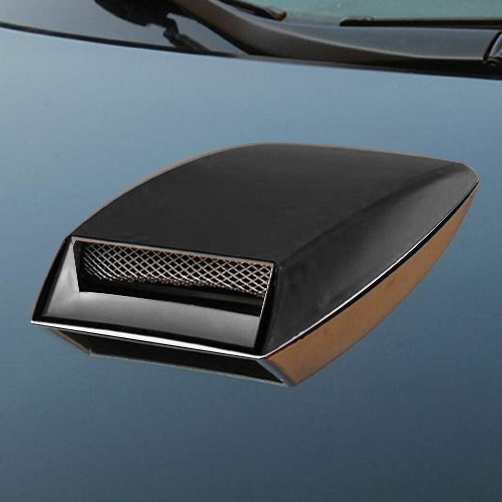 Universal Black Abs Plastic Auto Air Flow Intake Scoop Bonnet Hood Cover Hood Scoop Vent Bonnet Cover Universal