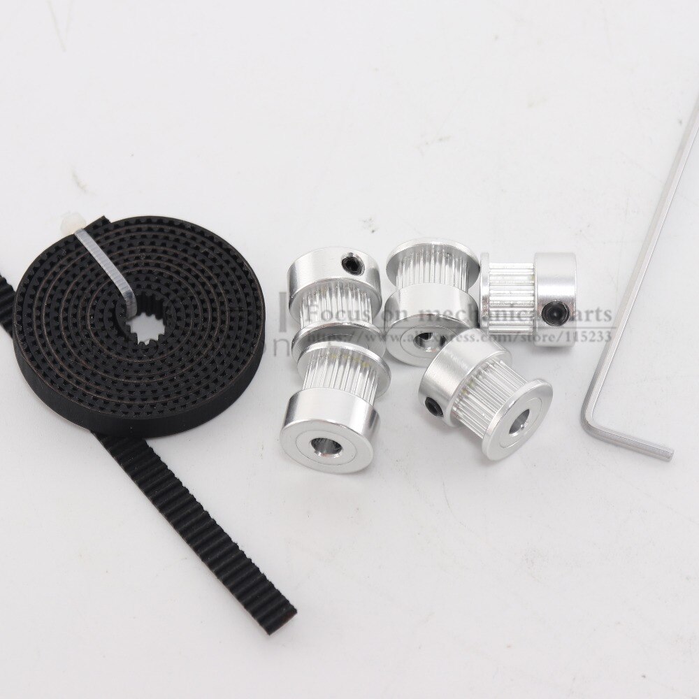 GT2 Pulley 20 Teeth Bore 5mm + GT2 Belt For 3D Print Reprap for 3D printer