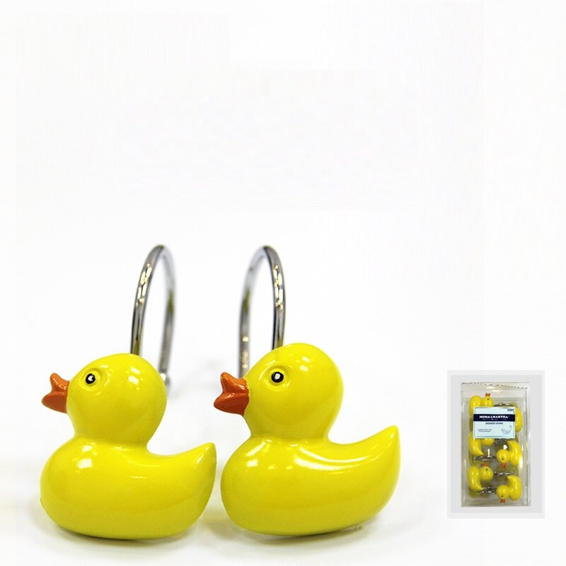 Resin hook shower curtain hook shower curtain ring shower curtain accessories baby favorite children hook little yellow duck