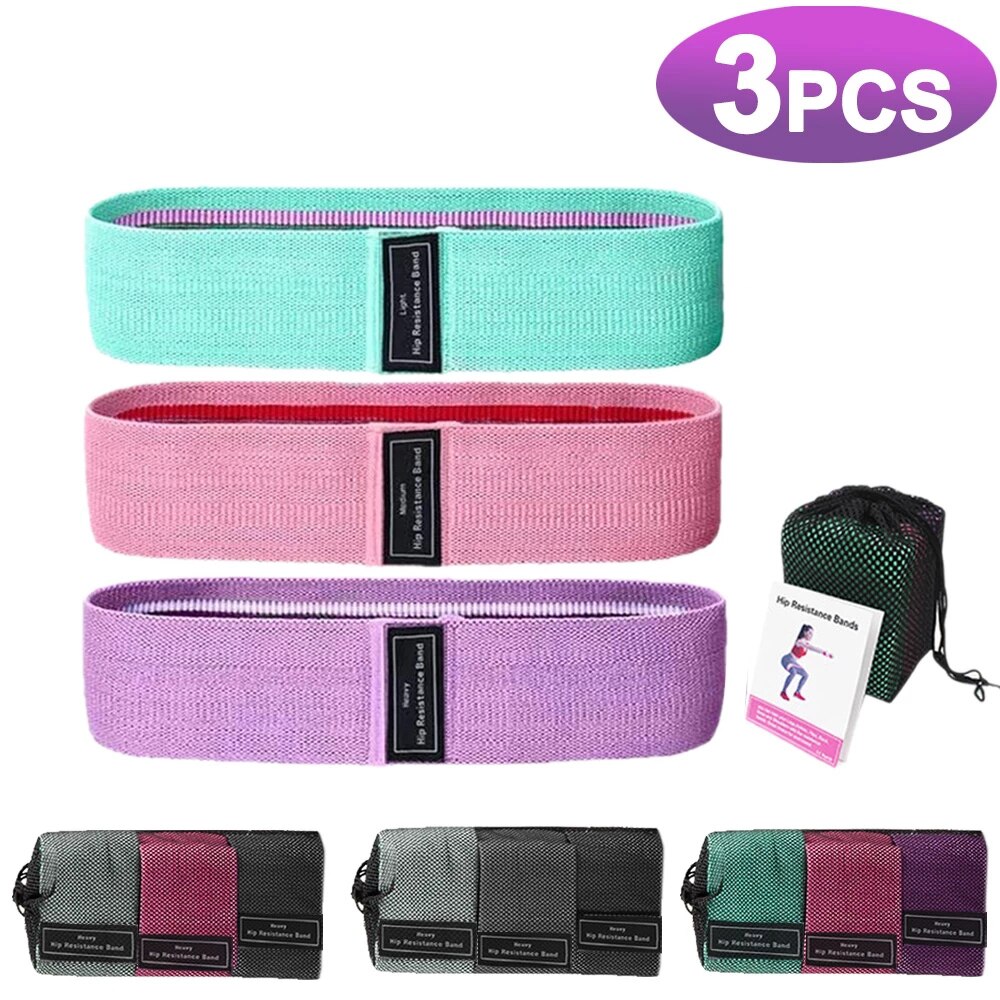 Resistance Bands Fitness Booty Bands 3-Piece Set Fitness Rubber Expander Elastic Band for Home Workout Exercise Equipment
