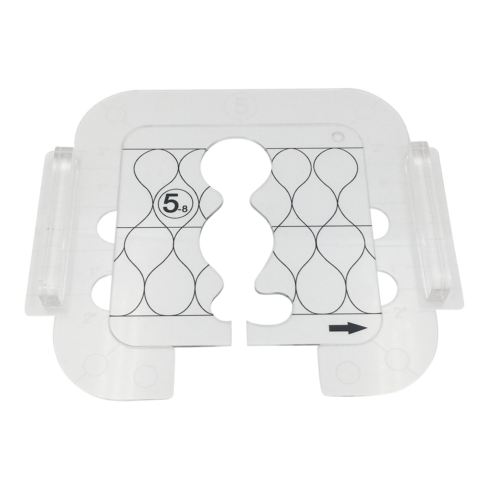 25# Free Motion Quilting Template Series With Quilting Frame For Domestic Sewing Machine Ruler Household Sewing Accessory: B