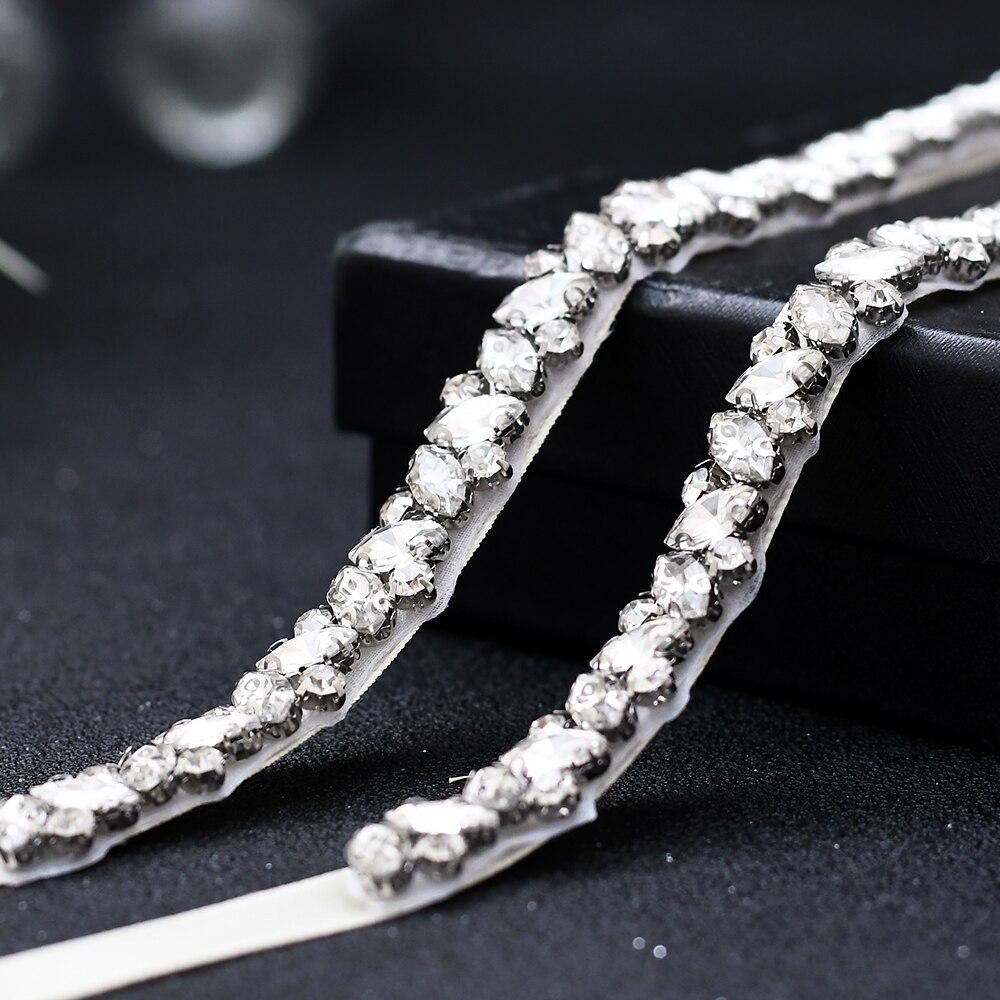 ZMS404 Strass Applique Vrouwen Sash Bruid Accessoires Avondjurken Oosterse Vrouwelijke Riem Voor Trouwjurken Voor Vrouwen