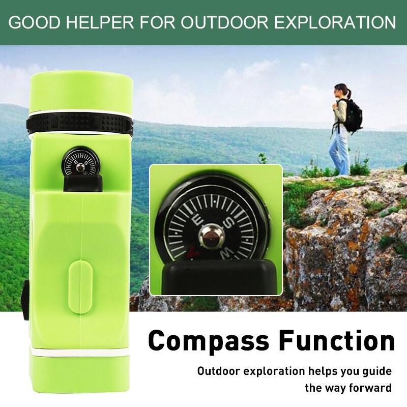 Multifunctional Spotting Telescope Portable Pocket Telescope Outdoor Children's Telescope Wild Adventure Compasses For Hiking