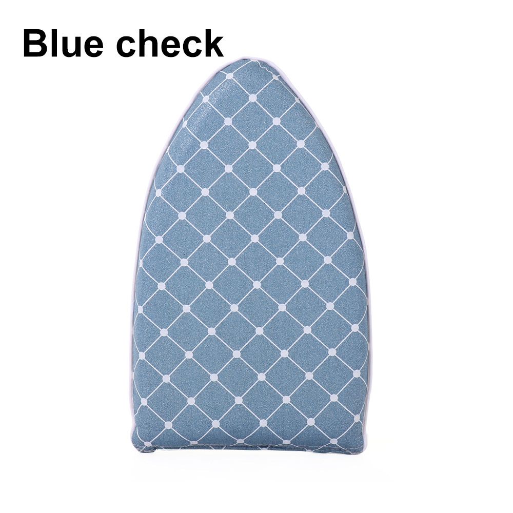 1pcs Hand-Held Mini Ironing Pad Sleeve Board Holder Heat Resistant Glove For Clothes Garment Steamer Portabe Iron Table Rack: Blue check