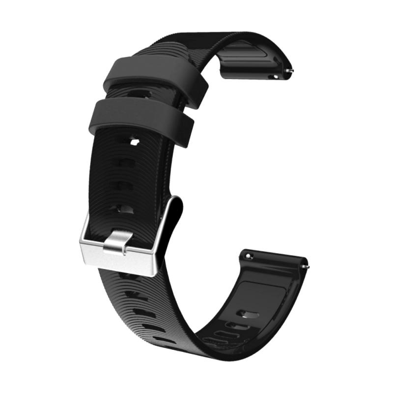 Vervanging Watch Band Sport Siliconen Armband Strap Band Voor Garmin Vivoactive 3 / Forerunner 245 Smart Horlogeband Accessoires: black