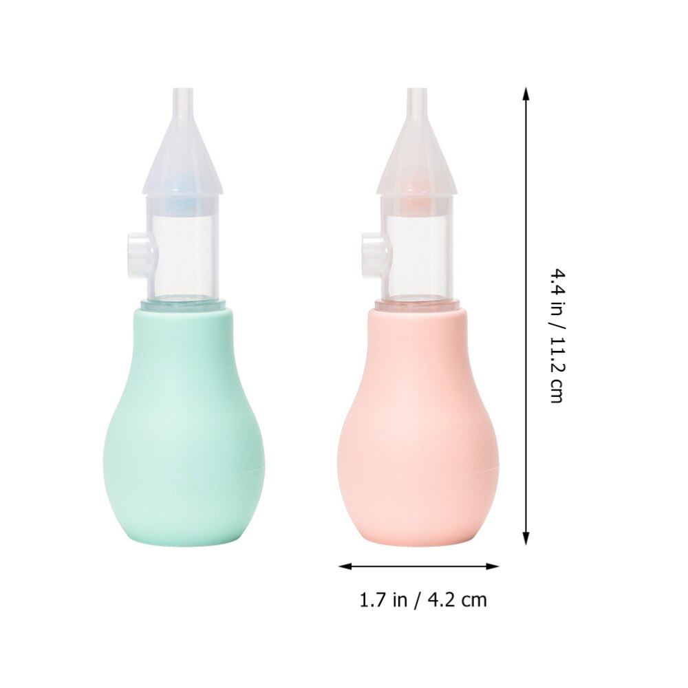 Aspirateurs nasaux de Type manuel en Silicone pour bébé, 1 lot de 2 pièces (vert)