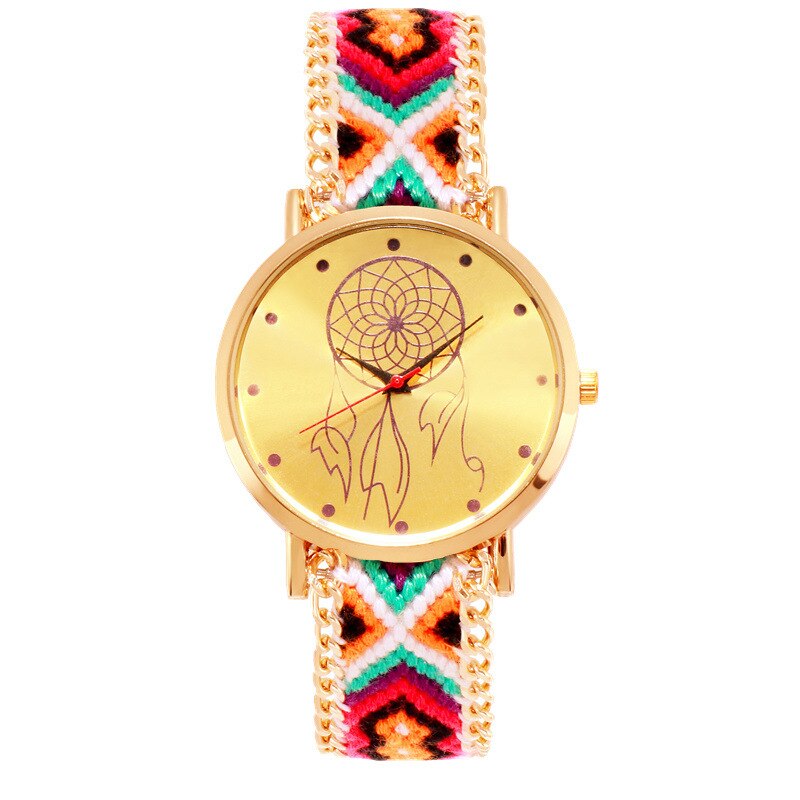Montre à Air pour femmes, Style ethnique, tissé à la main, chaîne en laine, attrape-rêve, Simple, , bijoux, bricolage: A-4
