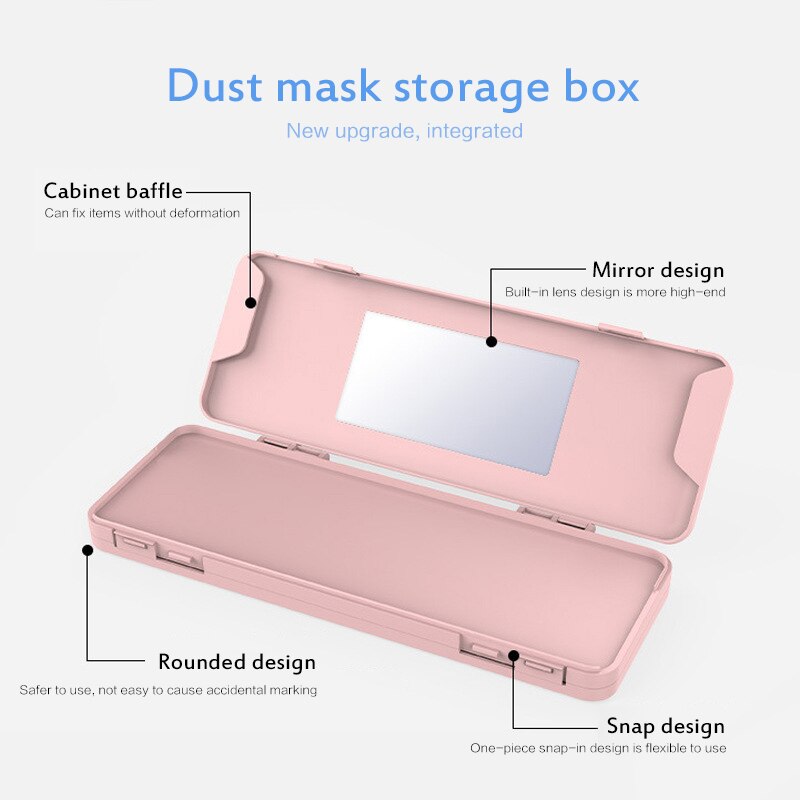 Double-layer Mask Storage Box Masks Packaging Box Moisture-proof Dustproof Portable Rectangular Storage Box Disposable Mask Case