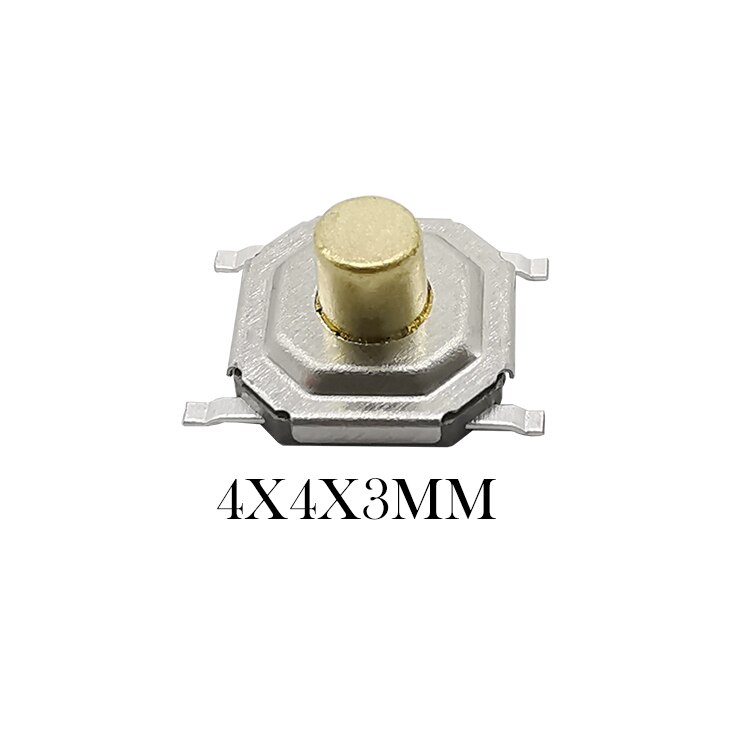 Mini interrupteur Tactile à bouton-poussoir momentané, 4x4mm, 50 pièces, PCB, 4x4x4.3/3.5/3/2/5/2/2/1mm: 4X4X3MM-50pcs