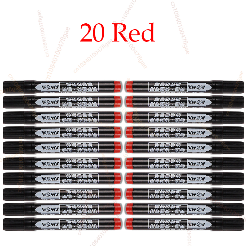 6 PCS Permanent Marker Pen Manga Drawing Markers Black Blue Red Waterproof Ink Sketch Pens Stationery Art School Supplies: green