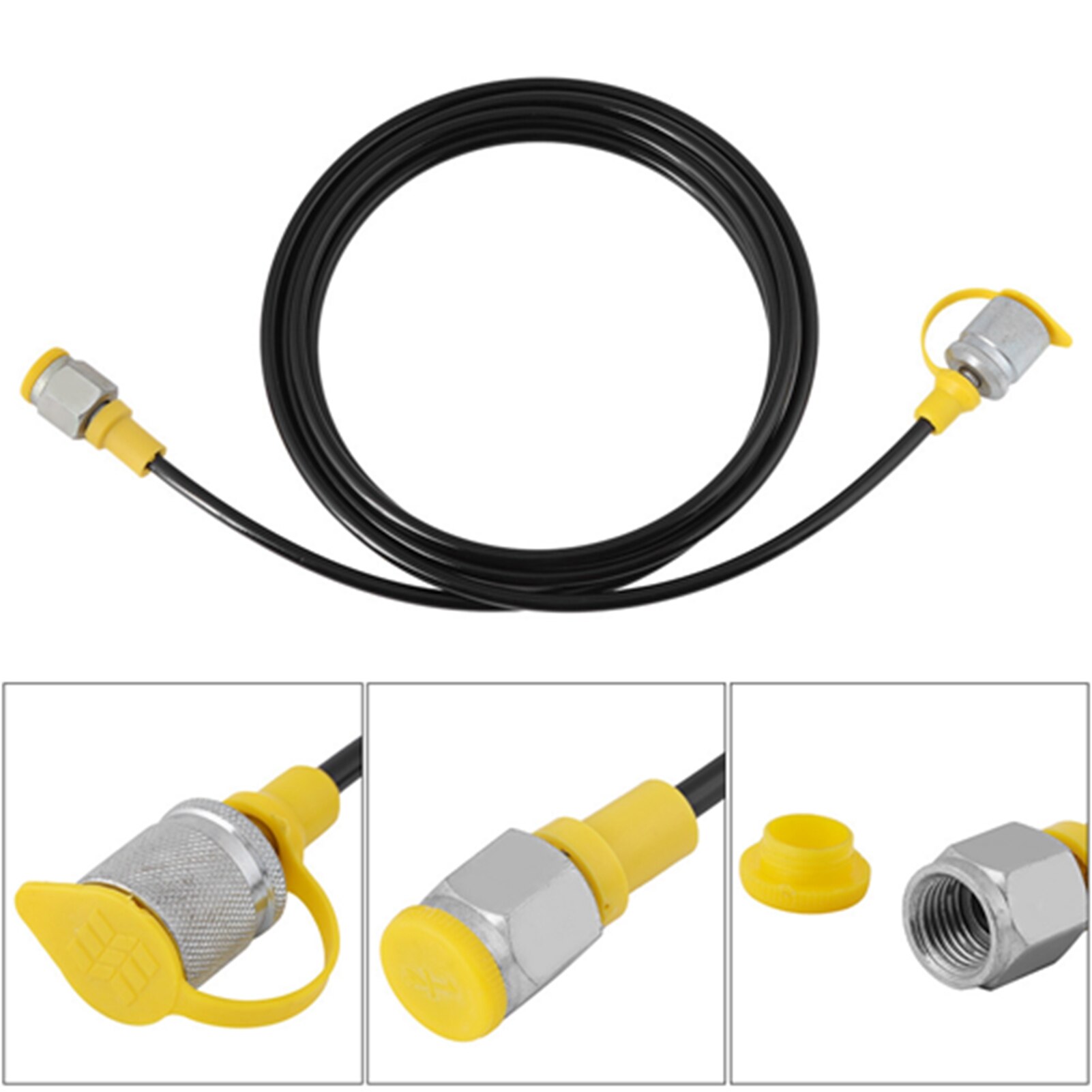 Tuyau d'essai de pression hydraulique M16 * 2-1/4BSP, 2.0m/6FT, Point de couplage, fonctionnel, raccord de jauge d'extrémité femelle