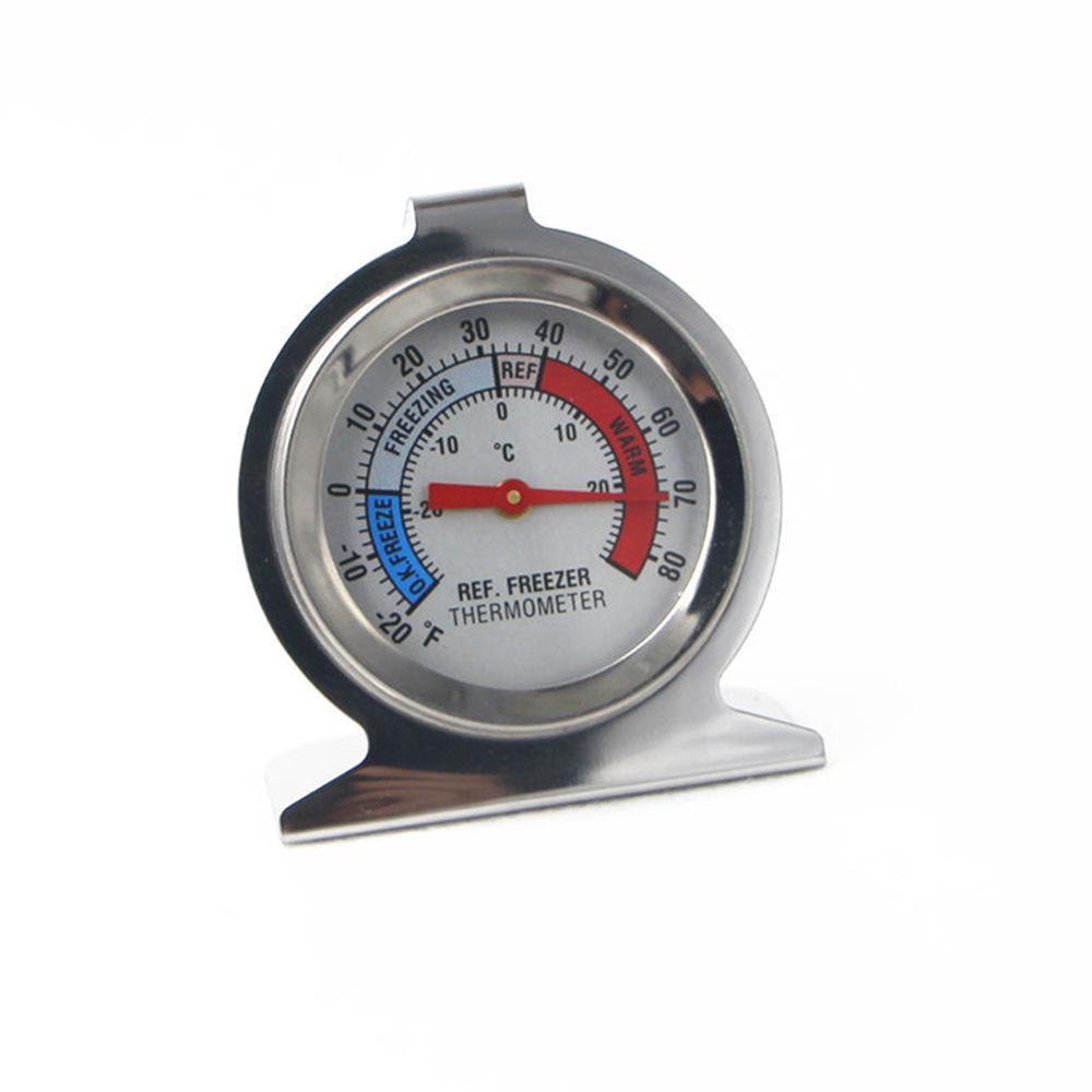 Commercial Stainless Steel Refrigerator Classic Series Large Dial Fridge Freezer Thermometer: Default Title