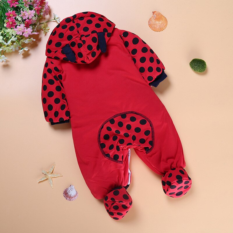 Barboteuse pour bébés filles et garçons de 0 à 9 mois/automne, combinaison mignonne et chaude à capuche, vêtements pour -nés BC1225