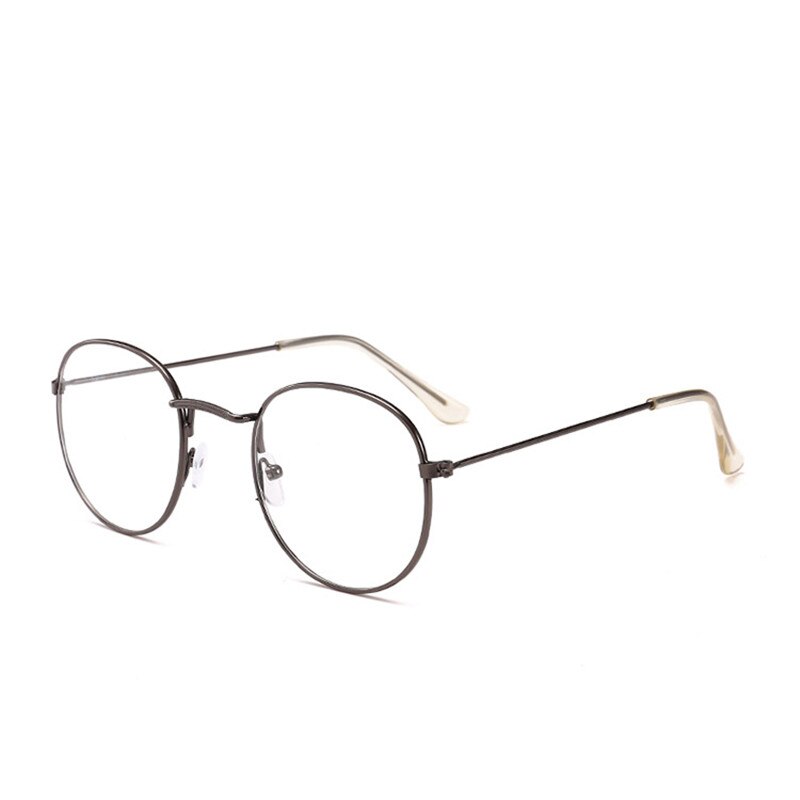 Kvinde briller optiske rammer metal runde briller ramme klar linse eyeware sort sølv guld øjenglas