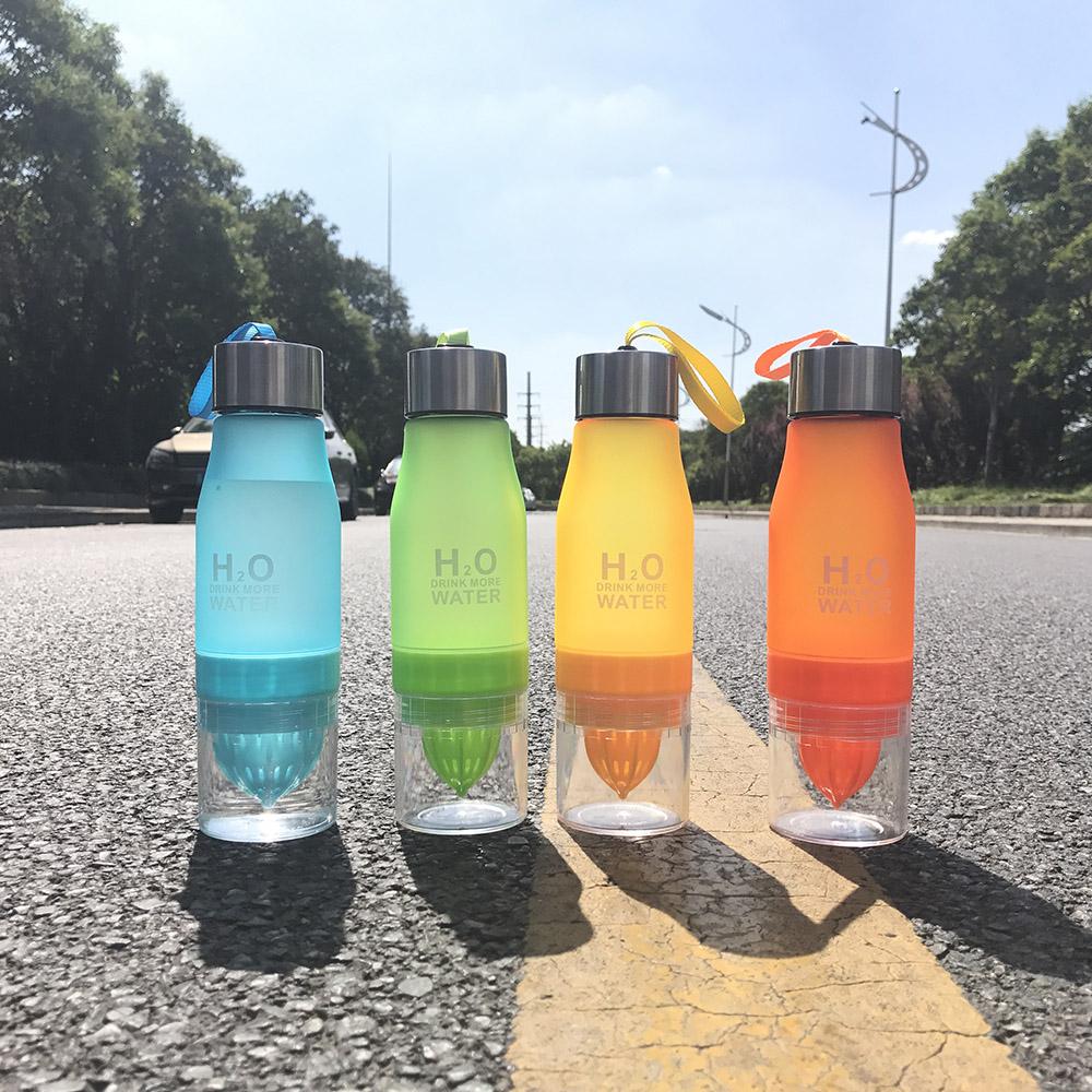 Xmas 650Ml Water Fles Plastic Fruit Infusie Fles Zetgroep Drinken Outdoor Sport Sap Lemon Draagbare Waterkoker