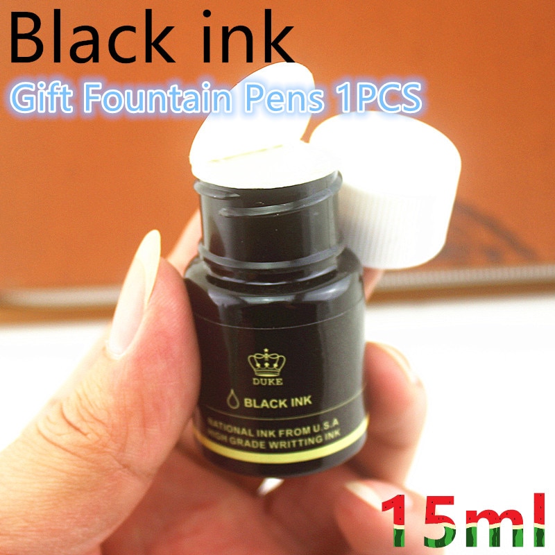 15ml zwarte Inkt Handtekening Pen Non-carbon Inkt voor Vulpen Kalligrafie Schrijven Schilderen Graffiti inkt pen 1PCS