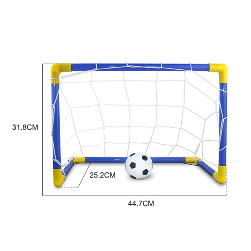 Outdoor Opvouwbare Mini Voetbal Voetbal Doelpaal Net Set + Pomp Kids Sport Indoor Games Speelgoed Kind plastic