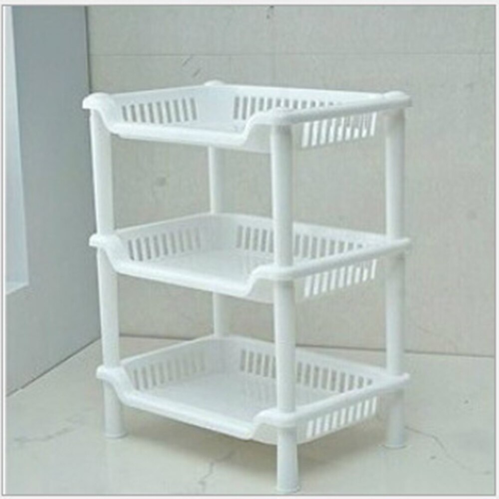 Plastic 3 Layers Bathroom Kitchen Corner Storage Rack Organizer Shower Shelf ORG Mounts & Holder Shelves: White